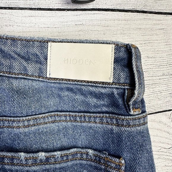 Hidden By Buckle Womens Blue Jeans Size 25 Distressed Medium Wash Skinny Jeans - Picture 7 of 10